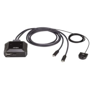 ATEN USB-C 4K DisplayPort KVM-schakelaar met 2 poorten en Remote Port Selector