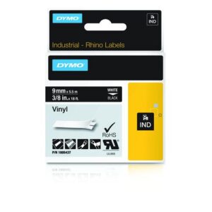 DYMO 1805437 labelprinter-tape Wit op zwart