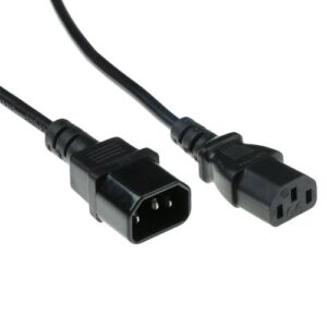 ACT Netsnoer C13 - C14 zwart 0,6 m