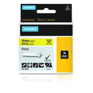 DYMO 18433 labelprinter-tape Zwart op geel