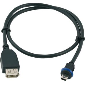 Mobotix MX-CBL-MU-STR-AB-05 USB-kabel 0,5 m Mini-USB B USB A Zwart