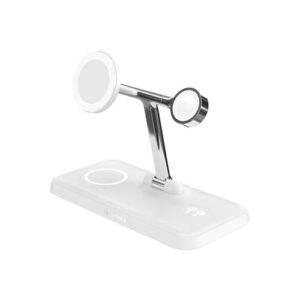 Targus HJ3004WHGL oplader voor mobiele apparatuur Hoofdtelefoons, Smartphone, Smartwatch Zilver, Wit DC, USB Draadloos opladen Snel opladen Binnen