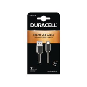 Duracell USB5013A USB-kabel 2.0 1 m USB A Micro-USB B Zwart