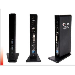 CLUB3D UNIVERSEEL USB 3.0 Type A 1x HDMI 1x DVI ,UTP aansluitingen DisplayLink™ gecertificeerd Docking Station