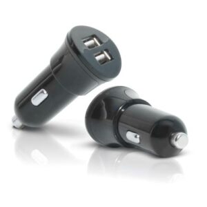 Mobilis Car Charger 2 USB Universeel Zwart Sigarettenaansteker Auto