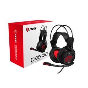MSI DS502 GAMING HEADSET hoofdtelefoon/headset Bedraad Hoofdband Gamen Zwart, Rood