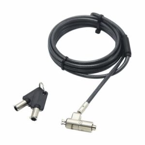 DICOTA D31887 kabelslot Zwart, Zilver 2 m