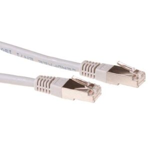 ACT Grijze 10 meter LSZH SFTP CAT6 patchkabel met RJ45 connectoren