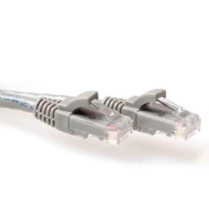 ACT Grijze 5 meter U/UTP CAT6A patchkabel snagless met RJ45 connectoren
