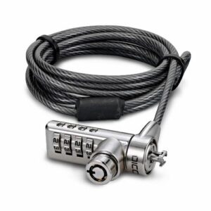 DICOTA D30887 kabelslot Zwart, Roestvrijstaal 2 m