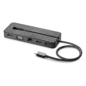 HP Spectre USB-C Travel Dock Bedraad USB 3.2 Gen 1 (3.1 Gen 1) Type-C Zwart