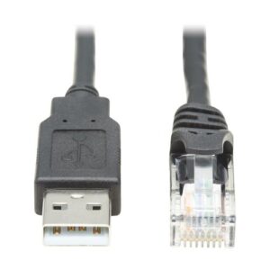 Tripp Lite U009-010-RJ45-X tussenstuk voor kabels RJ-45 USB 2.0 Type-A Zwart