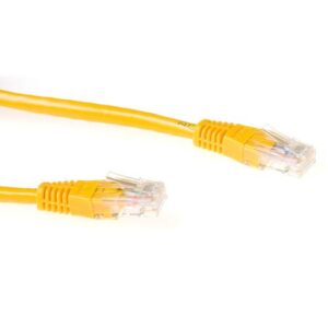 ACT Gele 0,5 meter U/UTP CAT6 patchkabel met RJ45 connectoren