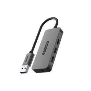 Sitecom CN-5008 interface hub USB 3.2 Gen 1 (3.1 Gen 1) Type-A 5000 Mbit/s Zwart, Grijs