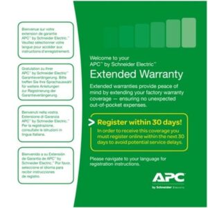 APC WEXTWAR1YR-SD-04 garantie- en supportuitbreiding 1 licentie(s) 1 jaar