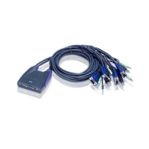 ATEN 4-poorts USB VGA-/audiokabel KVM-switch (0,9 m, 1,2 m)