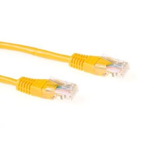 ACT Gele 5 meter U/UTP CAT6 patchkabel met RJ45 connectoren