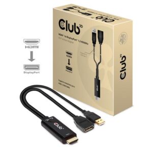 CLUB3D HDMI 2.0 TO DISPLAYPORT 1.2 4K60HZ HDR M/F ACTIVE ADAPTER Zwart