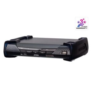 ATEN 2K DVI-D Dual Link KVM over IP-ontvanger met Dual SFP & PoE
