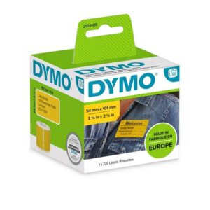 DYMO 2133400 etiket Afgeronde rechthoek Verwijderbaar Geel 220 stuk(s)