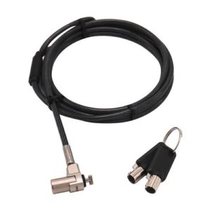 DICOTA D31831 kabelslot Zwart, Zilver 2 m