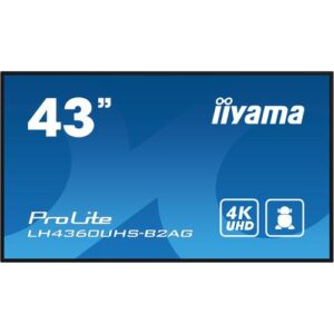 iiyama LH4360UHS-B2AG beeldkrant Digitaal A-kaart 108 cm (42.5") LED Wifi 500 cd/m² 4K Ultra HD Zwart Type processor Android 11 24/7