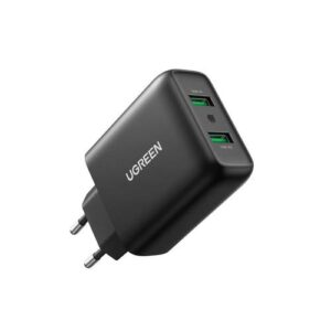 Ugreen 10216 oplader voor mobiele apparatuur Universeel Zwart AC Snel opladen Binnen