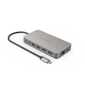 Targus DUEL HDMI 10-IN1 USB 3.2 Gen 1 (3.1 Gen 1) Type-C Roestvrijstaal