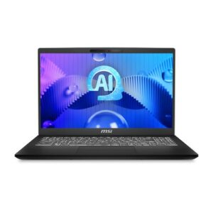 MSI Modern 15 H AI C1MG-058NL Intel Core Ultra 7 155H Laptop 39,6 cm (15.6") Full HD 32 GB DDR5-SDRAM 1 TB SSD Wi-Fi 6E (802.11ax) Windows 11 Pro Zwart