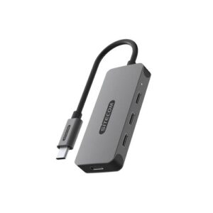 Sitecom CN-5014 interface hub USB 3.2 Gen 1 (3.1 Gen 1) Type-A 10000 Mbit/s Zwart, Grijs