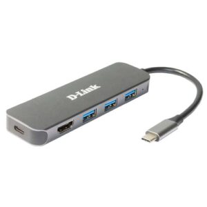 D-Link 5-in-1 USB-C Hub met HDMI/stroomvoorziening DUB-2333