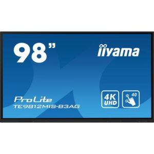 iiyama TE9812MIS-B3AG beeldkrant Kiosk-ontwerp 2,49 m (98") LCD Wifi 400 cd/m² 4K Ultra HD Zwart Touchscreen Type processor Android 11 24/7