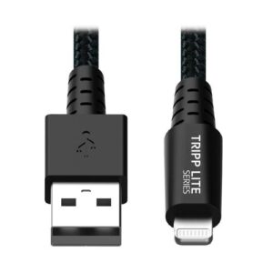 Tripp Lite M100-010-GY-MAX Lightning-kabel 3,05 m Zwart, Grijs