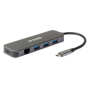 D-Link 5-in-1 USB-C Hub met Gigabit Ethernet/Stroomvoorziening DUB-2334