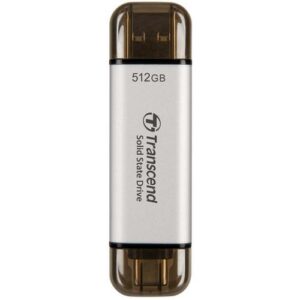 Transcend ESD310 512 GB USB Type-a naar USB Type-C 3.2 Gen 2 (3.1 Gen 2) Zilver