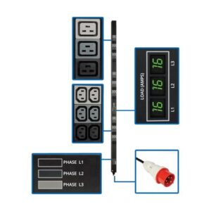 Tripp Lite PDU3XMV6G20 energiedistributie 45 AC-uitgang(en) 0U Zwart
