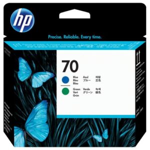 HP 70 blauwe en groene DesignJet printkop