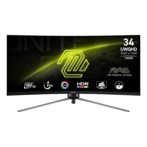 MSI MAG 345CQR computer monitor 86,4 cm (34") 3440 x 1440 Pixels UltraWide Dual Quad HD Zwart