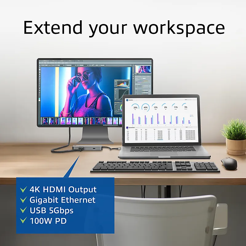 AC7092 USB-C 4K 60Hz Multiport Dock